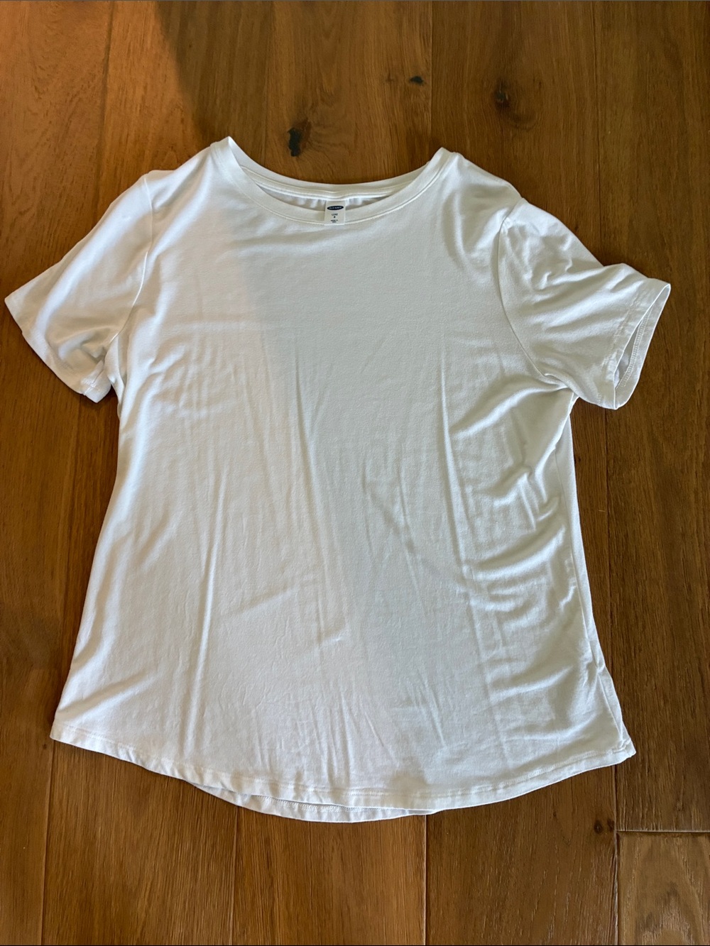 Old Navy LUXE White Short Sleeve Crew Neck Tee